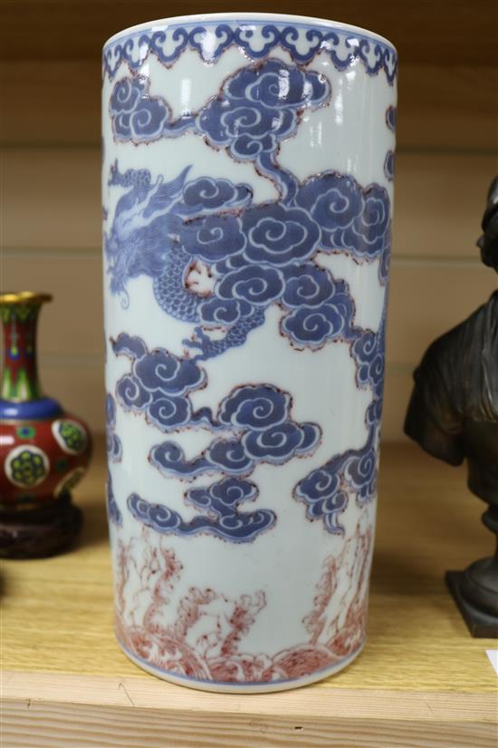A Chinese sleeve vase height 26cm
